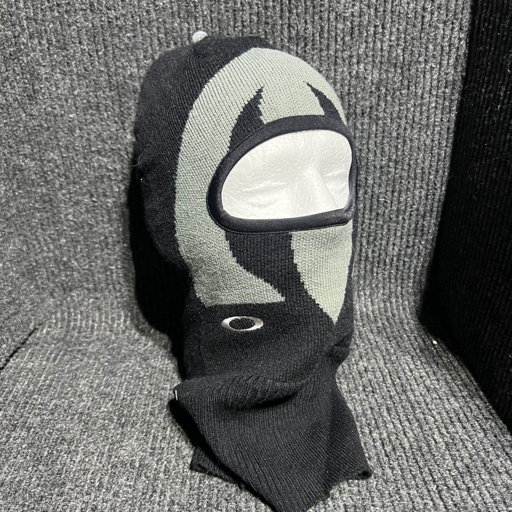 Vintage Oakley Arctic Challenge Balaclava Mens OS Black Grey Ski‎ Mask Gorpcore